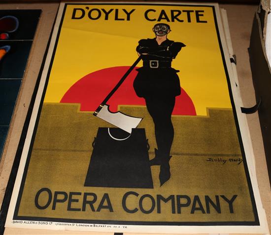 20 unframed DOyly Carte Yeoman of the Guard posters after Dudley Hardy, pub. David Allen & Sons